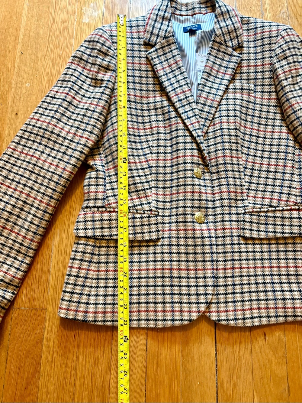 J. Crew Herringbone Wool Blender Blazer NWT - Picture 6 of 14